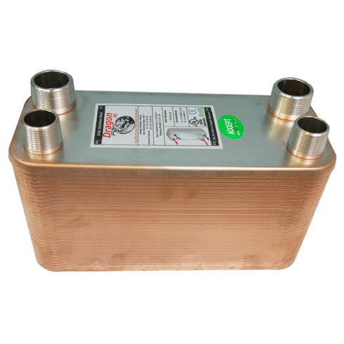 60 Brazed Plate 5"x12" Heat Exchanger 150,000 BTU